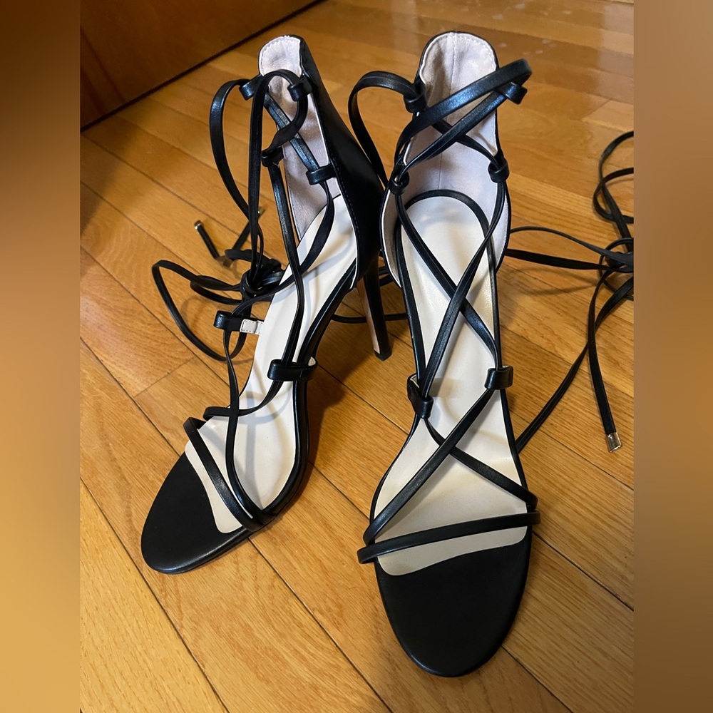 Ankle wrap stilettos NWOT
